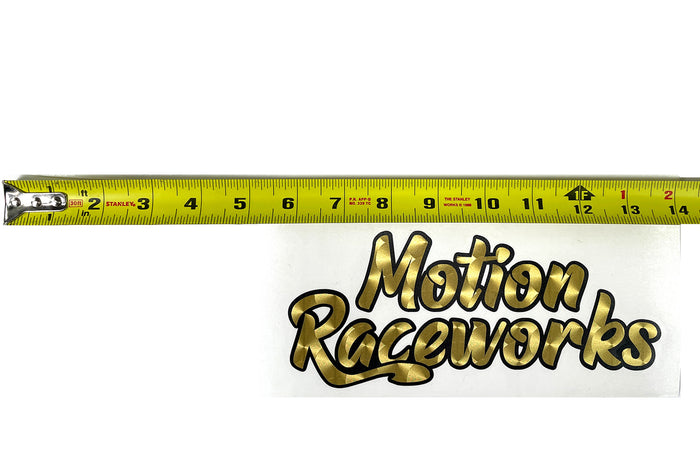 Motion Retro Gold Decal 8” Long - MD-RG8-Motion Raceworks-Motion Raceworks