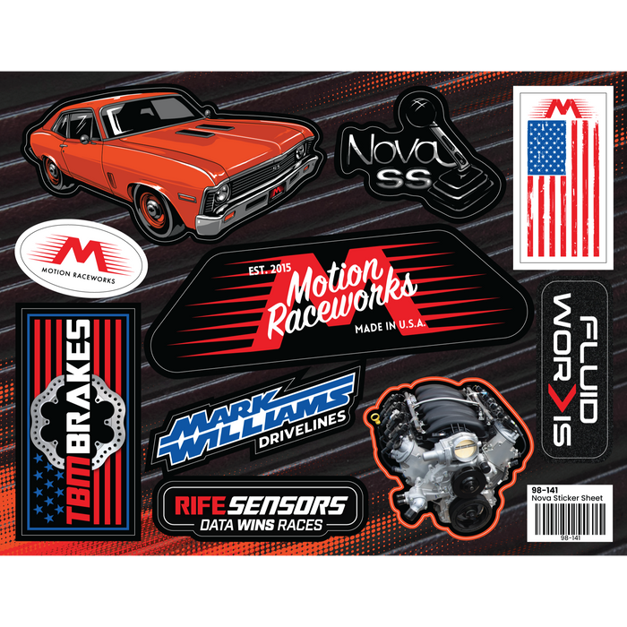 Nova SS Sticker Sheet 8.5"x11"