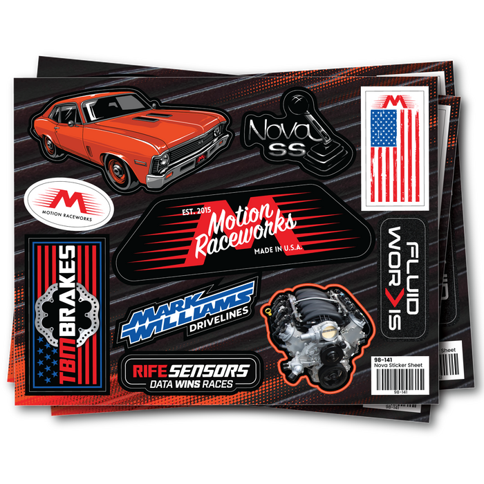 Nova SS Sticker Sheet 8.5"x11"