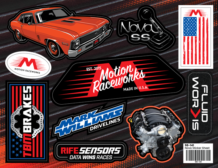 Nova SS Sticker Sheet 8.5"x11"