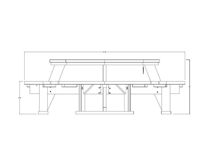 Octagon Picnic Table Plans - DIY Outdoor Patio Furniture - Build Your Own