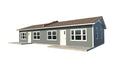 One Story Duplex House - DIY Plans - 1 Bedroom Tiny Home Building Plan