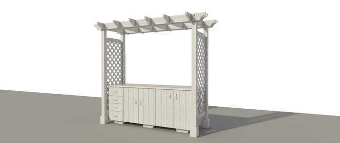Outdoor Kitchen With Pergola DIY Plans For Backyard Patio Furniture Cooking