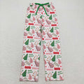 P0490 Adult Gingerbread Debbie Cake Print Man Christmas Bottom Pajamas Pants