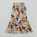 P0776 Bows Stars Girls Halloween Bell Bottom Pants