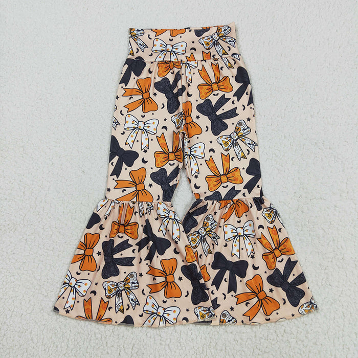 P0776 Bows Stars Girls Halloween Bell Bottom Pants