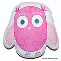Pink Owl Cute Embroidered Novelty Decor Throw Pillow