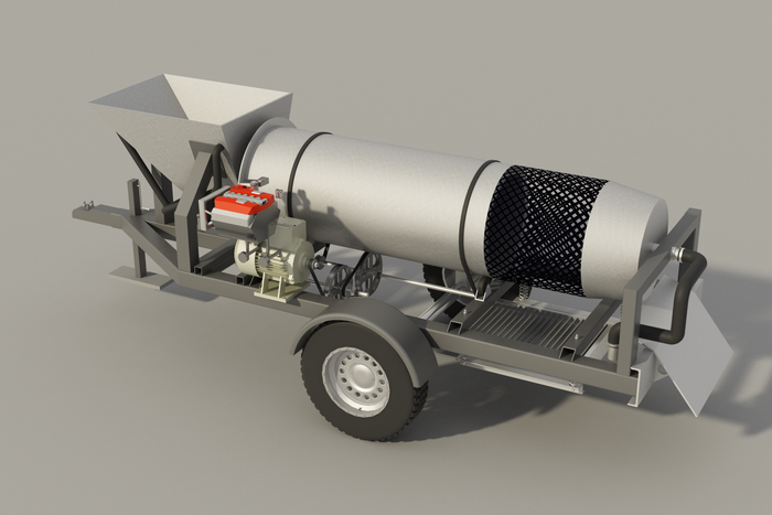 Portable Gold Trommel DIY Plans - Trailer Mounted Gold Prospecting Mining Equipment 9'