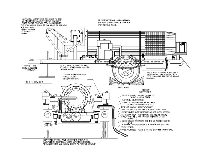Portable Gold Trommel DIY Plans - Trailer Mounted Gold Prospecting Mining Equipment 9'