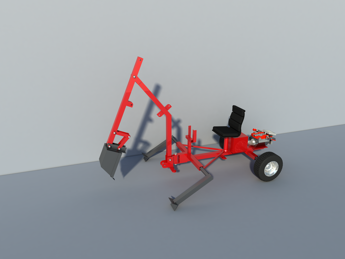 Portable Towable Backhoe DIY Plans - Track Hoe Excavator Garden Digger Build Your Own