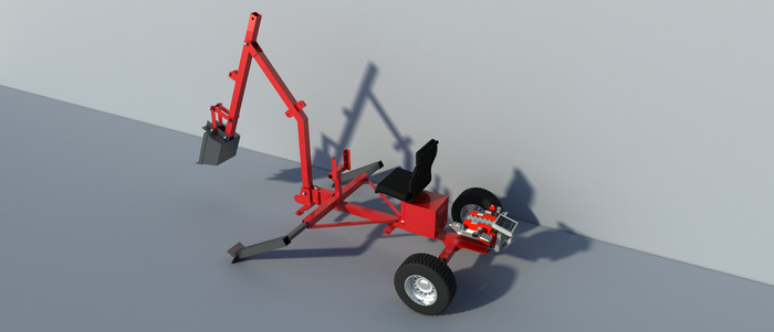 Portable Towable Backhoe DIY Plans - Track Hoe Excavator Garden Digger Build Your Own
