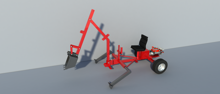 Portable Towable Backhoe DIY Plans - Track Hoe Excavator Garden Digger Build Your Own