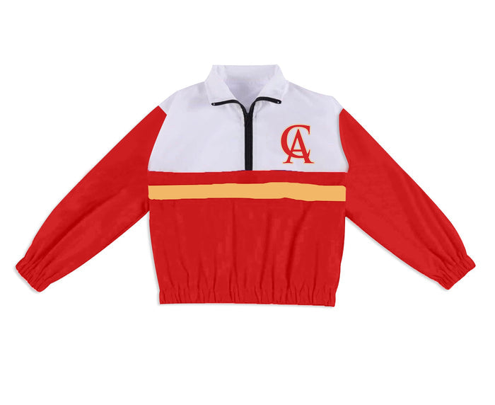 Preorder (moq 5)Baby Boys Long Sleeve Warriors Team Zip Pullovers Tops