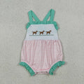 Puppy Embroidery Stripes Print Kids Summer Clothes Sibling Matching Styles