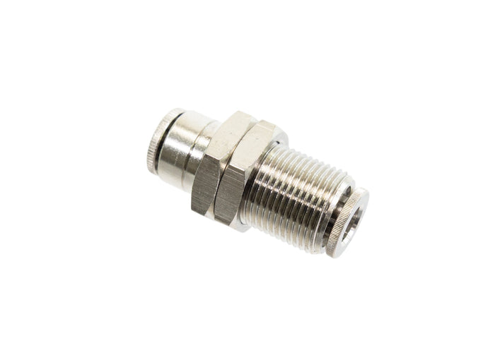 Push-To-Connect 1/4" OD Tube Bulkhead Fitting