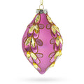 Radiant Pink Jeweled Glass Rhombus Finial Glass Christmas Ornament