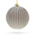 Ribbed Matte Glass Ball Glass Christmas Ornament
