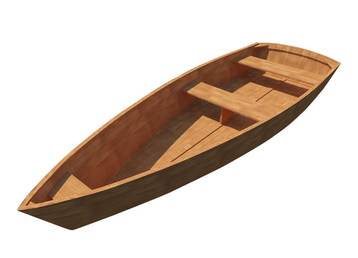 Row Boats DIY Plans -  Wooden Rowboat Skif Dory Canoe 11' x 3' Rowing Craft Build