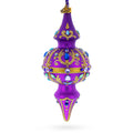 Royal Jewel Embellishments Gold Filigree Double-Ended Finial Drop Glass Christmas Ornament