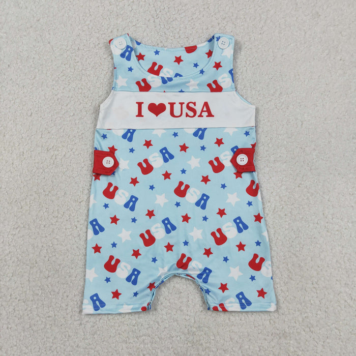 Sibling 4th of July Kids Clothes - "I ❤️ USA" Red White Blue Patriotic Collection