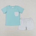 Sibling Baby Boys Cotton Pocket Top Shorts Outfits Sets