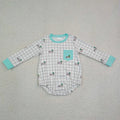 Sibling Baby Boys Embroidery Ducks Deer Pockets Hunting Checked Rompers