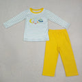 Sibling Baby Boys Embroidery Moons Rocket Earth Shirts Pant Clothes Set Rompers