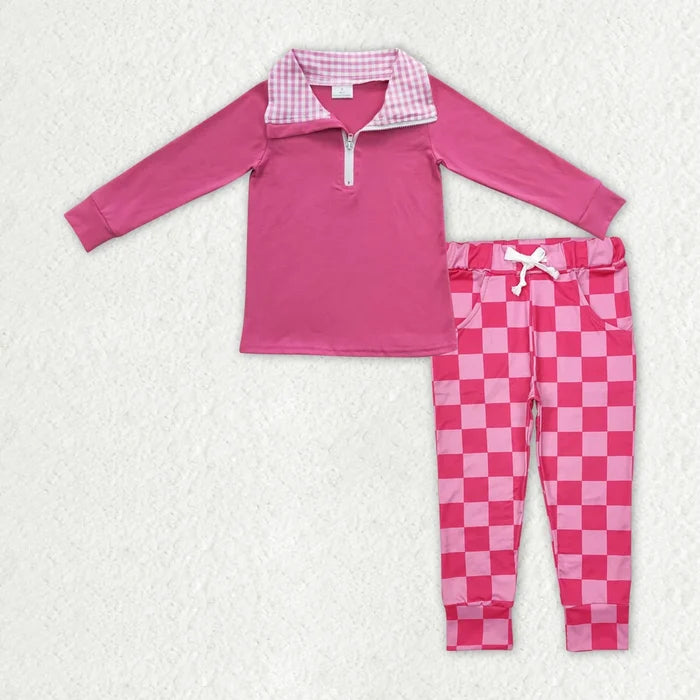 Sibling Baby Boys Girls Floral Leopard Zipper Pullovers Leggings Pant Fall Clothes Sets