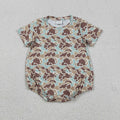 Sibling Baby Boys Hunting Camo Short Sleeve Bubble Romper