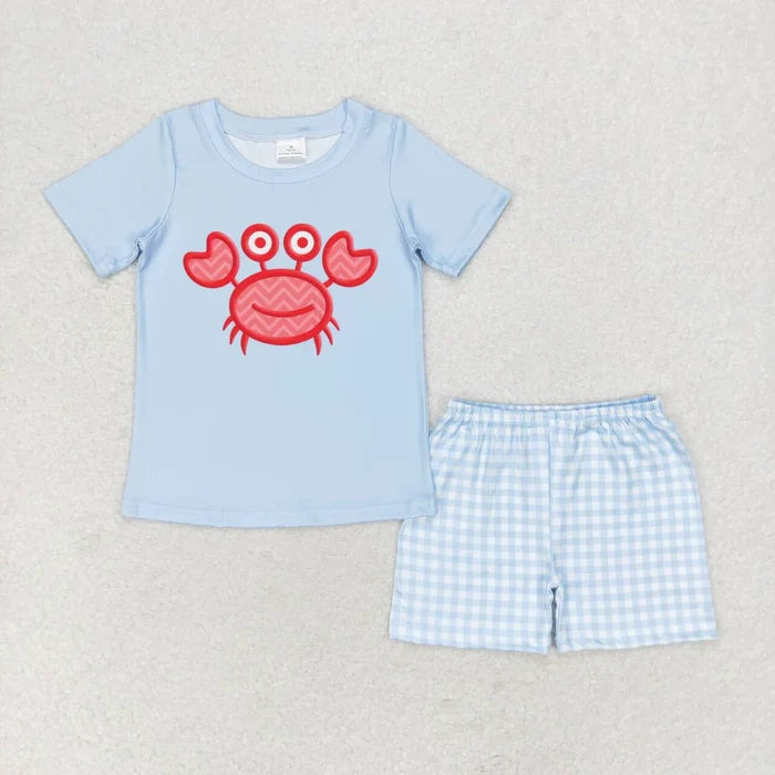 Sibling Baby Boys Short Sleeve Shirts Top Shorts Sea World Pajamas Clothes Sets