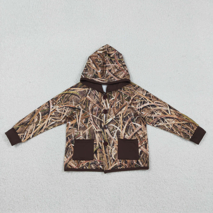 Sibling Baby Boys Southern Camo Pockets Button Hoodies Jackets Top