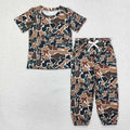 Sibling Baby Boys Southern Camo Top Pockets Jogger Pants Clothes Sets