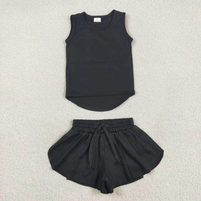 Sibling Baby Girls 6 Style Black Athletic Active Wear Work Out Dresses Set