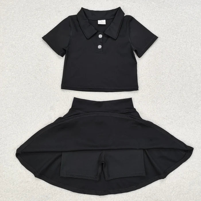 Sibling Baby Girls 6 Style Black Athletic Active Wear Work Out Dresses Set