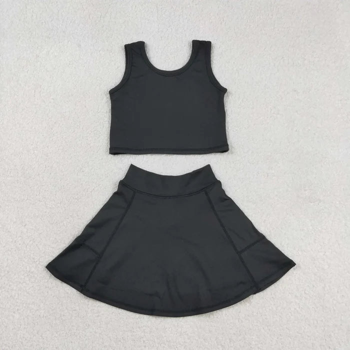 Sibling Baby Girls 6 Style Black Athletic Active Wear Work Out Dresses Set