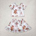 Sibling Baby Girls Cartoon Toy Outfit +Pullover Top