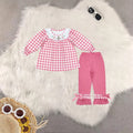 Sibling Baby Girls Christmas Trees Soldier Tunic Ruffle Pant Outfits Clothes Sets