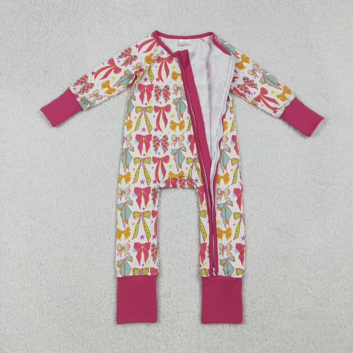 Sibling Baby Girls Colorful Bows Stars Pullovers Pants Pajamas Clothes Sets Rompers