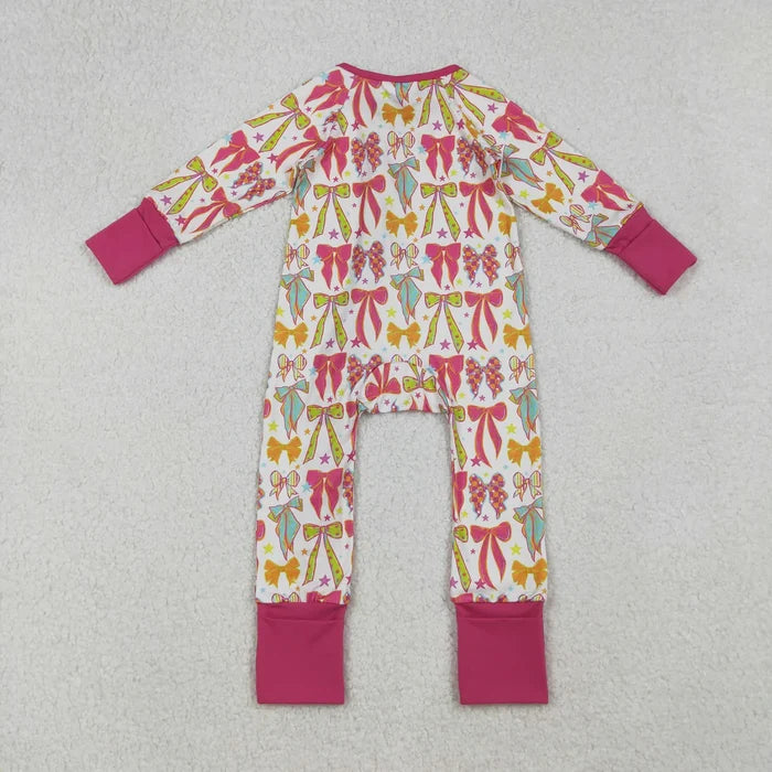 Sibling Baby Girls Colorful Bows Stars Pullovers Pants Pajamas Clothes Sets Rompers