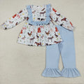 Sibling Baby Girls Farm House Animals Rompers Dresses Outfits