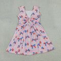 Sibling Baby Girls July 4th Bow Print Sleeveless Active Dress