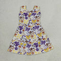 Sibling Baby Girls LSU Purple Bow Sport Team Active Skort Outfit and Dress