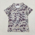 Sibling Baby Girls Short Sleeve Southern Hunting Camo Button Polo Shirts Top