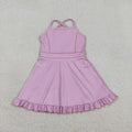 Sibling Baby Girls Strap Yoga Active Short Team Knee Length Dresses