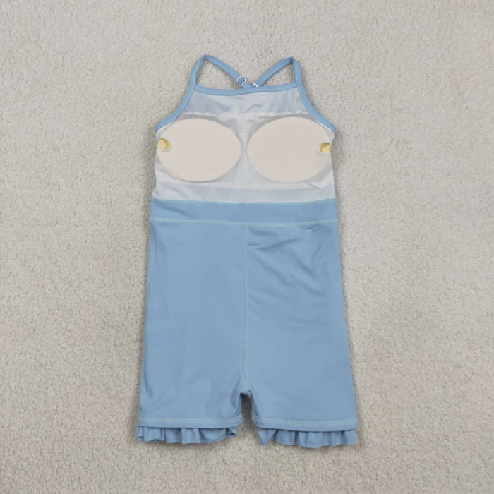 Sibling Baby Girls Strap Yoga Active Short Team Knee Length Dresses