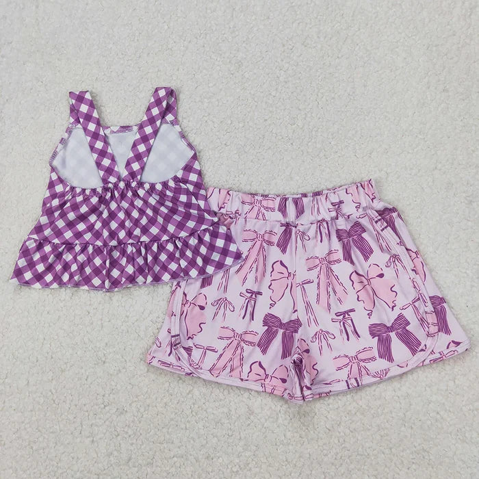 Sibling Baby Girls Summer Straps Top Shorts Clothes Sets