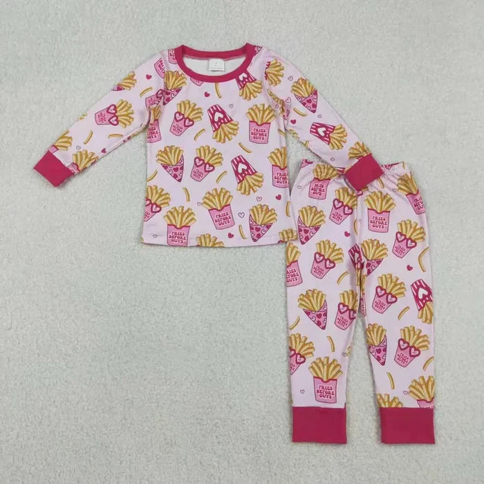 Sibling Baby Girls Valentine Fires Before Guys Pajama Set Romper