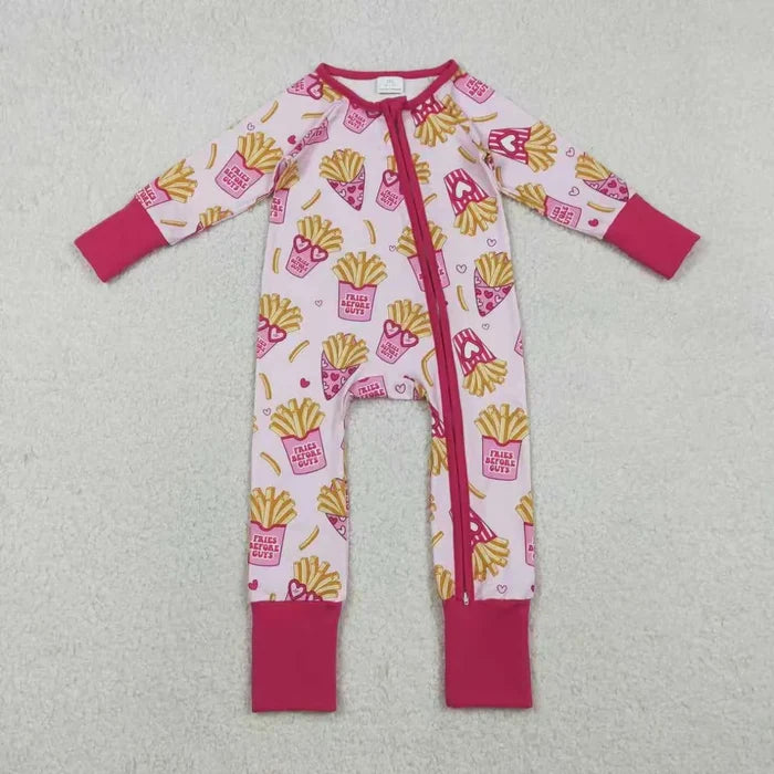 Sibling Baby Girls Valentine Fires Before Guys Pajama Set Romper