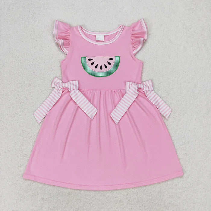 Sibling Baby Girls Watermelon Dress Shorts Clothes Sets