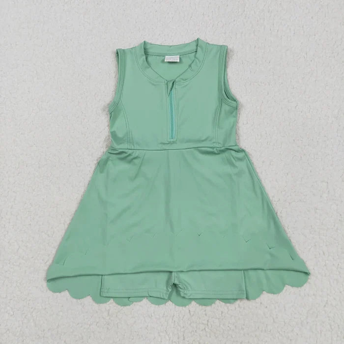 Sibling Baby Girls Yoga Zip Active Wear Skort Knee Length Dresses
